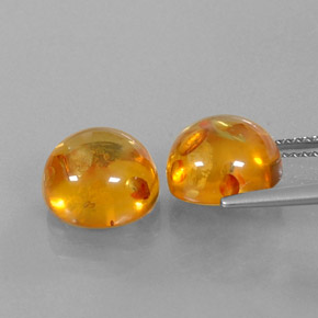 Pedras preciosas de âmbar laranja natural de  ct, transparente, transparente/translúcido