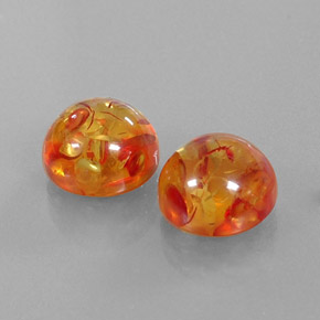 Pedras preciosas de âmbar laranja natural de  ct, transparente, transparente/translúcido