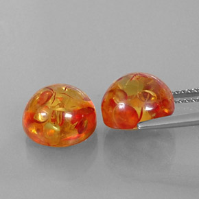Pedras preciosas de âmbar laranja natural de  ct, transparente, transparente/translúcido