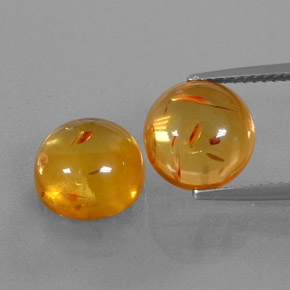 Pedras preciosas de âmbar laranja natural de  ct, transparente, transparente/translúcido