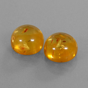 Pedras preciosas de âmbar laranja natural de  ct, transparente, transparente/translúcido
