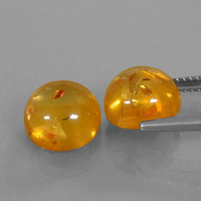 Pedras preciosas de âmbar laranja natural de  ct, transparente, transparente/translúcido