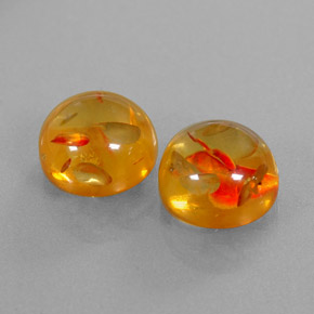 Pedras preciosas de âmbar laranja natural de  ct, transparente, transparente/translúcido
