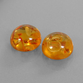 Pedras preciosas de âmbar laranja natural de  ct, transparente, transparente/translúcido