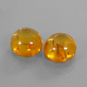 Pedras preciosas de âmbar laranja natural de  ct, transparente, transparente/translúcido