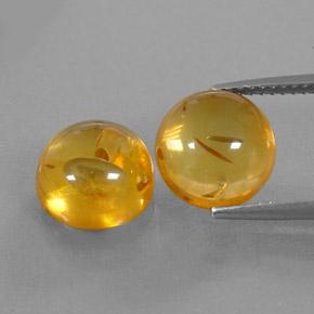 Pedras preciosas de âmbar laranja natural de  ct, transparente, transparente/translúcido