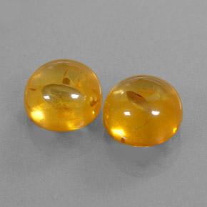 Pedras preciosas de âmbar laranja natural de  ct, transparente, transparente/translúcido