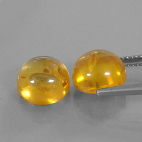 Pedras preciosas de âmbar laranja natural de  ct, transparente, transparente/translúcido