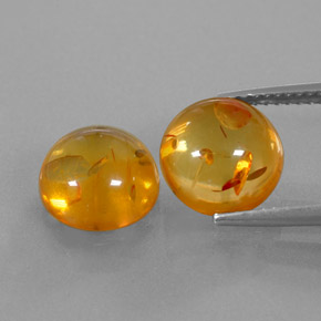 Pedras preciosas de âmbar laranja natural de  ct, transparente, transparente/translúcido