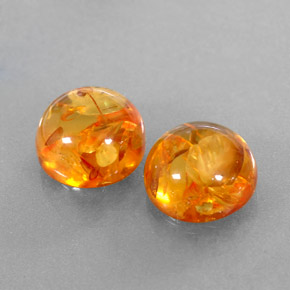 Pedras preciosas de âmbar laranja natural de  ct, transparente, transparente/translúcido