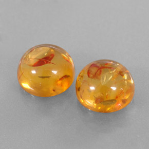 Pedras preciosas de âmbar laranja natural de  ct, transparente, transparente/translúcido
