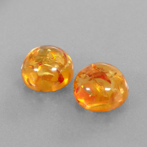 Pedras preciosas de âmbar laranja natural de  ct, transparente, transparente/translúcido