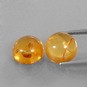 Pedras preciosas de âmbar laranja natural de  ct, transparente, transparente/translúcido