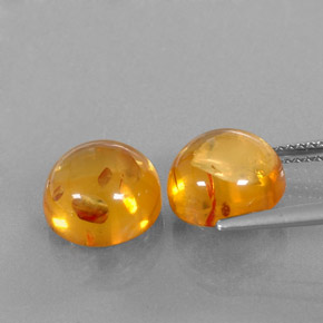 Pedras preciosas de âmbar laranja natural de  ct, transparente, transparente/translúcido