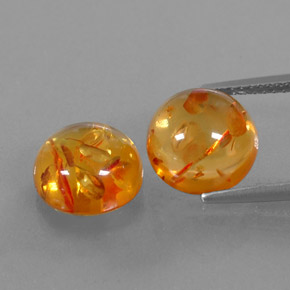 Pedras preciosas de âmbar laranja natural de  ct, transparente, transparente/translúcido