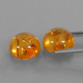 Pedras preciosas de âmbar laranja natural de  ct, transparente, transparente/translúcido