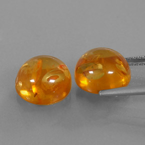 Pedras preciosas de âmbar laranja natural de  ct, transparente, transparente/translúcido