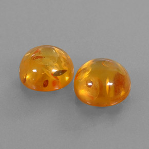 Pedras preciosas de âmbar laranja natural de  ct, transparente, transparente/translúcido