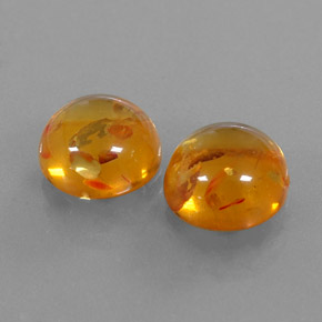 Pedras preciosas de âmbar laranja natural de  ct, transparente, transparente/translúcido