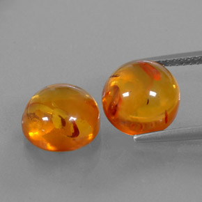 Pedras preciosas de âmbar laranja natural de  ct, transparente, transparente/translúcido