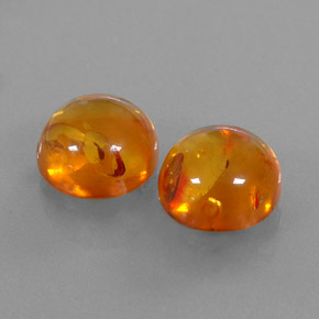 Pedras preciosas de âmbar laranja natural de  ct, transparente, transparente/translúcido