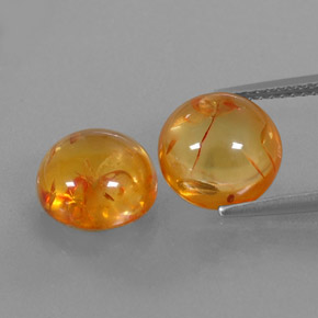 Pedras preciosas de âmbar laranja natural de  ct, transparente, transparente/translúcido