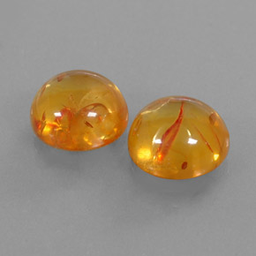 Pedras preciosas de âmbar laranja natural de  ct, transparente, transparente/translúcido