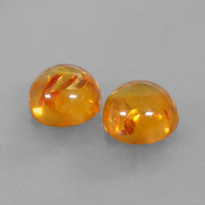 Pedras preciosas de âmbar laranja natural de  ct, transparente, transparente/translúcido