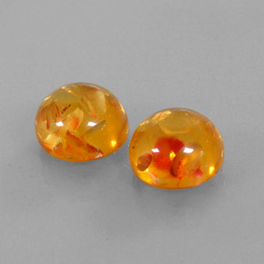 Pedras preciosas de âmbar laranja natural de  ct, transparente, transparente/translúcido
