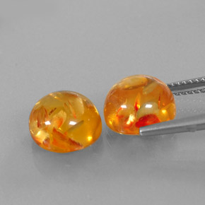 Pedras preciosas de âmbar laranja natural de  ct, transparente, transparente/translúcido