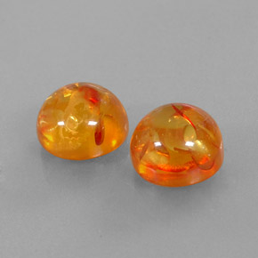 Pedras preciosas de âmbar laranja natural de  ct, transparente, transparente/translúcido