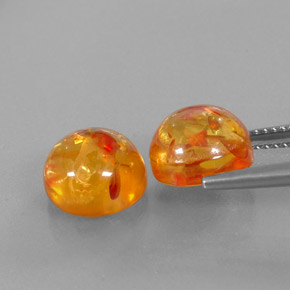 Pedras preciosas de âmbar laranja natural de  ct, transparente, transparente/translúcido