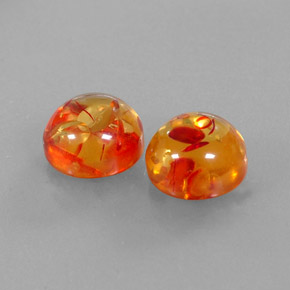 Pedras preciosas de âmbar laranja natural de  ct, transparente, transparente/translúcido