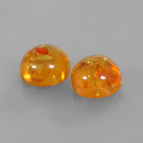 Pedras preciosas de âmbar laranja natural de  ct, transparente, transparente/translúcido
