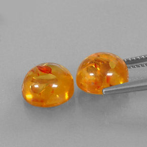 Pedras preciosas de âmbar laranja natural de  ct, transparente, transparente/translúcido