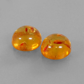 Pedras preciosas de âmbar laranja natural de  ct, transparente, transparente/translúcido