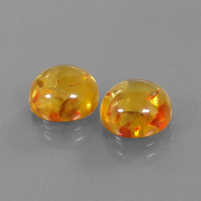 Pedras preciosas de âmbar laranja natural de  ct, transparente, transparente/translúcido