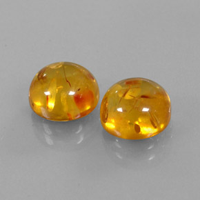 Pedras preciosas de âmbar laranja natural de  ct, transparente, transparente/translúcido