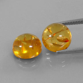 Pedras preciosas de âmbar laranja natural de  ct, transparente, transparente/translúcido
