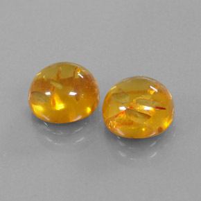Pedras preciosas de âmbar laranja natural de  ct, transparente, transparente/translúcido