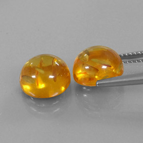 Pedras preciosas de âmbar laranja natural de  ct, transparente, transparente/translúcido