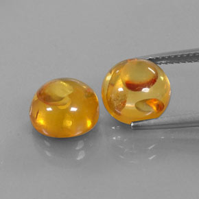 Pedras preciosas de âmbar laranja natural de  ct, transparente, transparente/translúcido