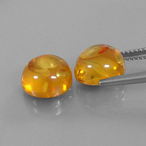 Pedras preciosas de âmbar laranja natural de  ct, transparente, transparente/translúcido