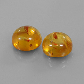 Pedras preciosas de âmbar laranja natural de  ct, transparente, transparente/translúcido