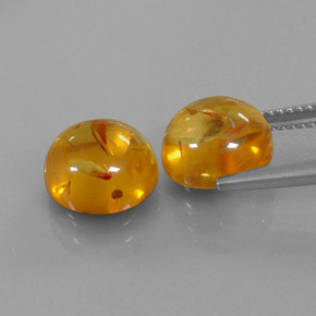 Pedras preciosas de âmbar laranja natural de  ct, transparente, transparente/translúcido