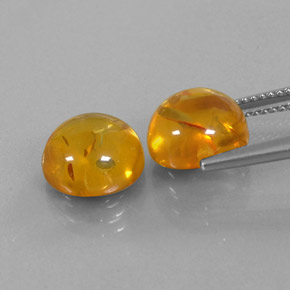 Pedras preciosas de âmbar laranja natural de  ct, transparente, transparente/translúcido