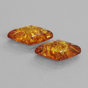 Pedras preciosas de âmbar laranja natural de  ct, forma extravagante, transparente