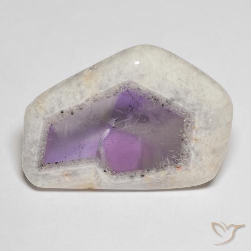 24.91ct Natural Multicolorido Fatia de geodo de ametista, Chique, Transparente