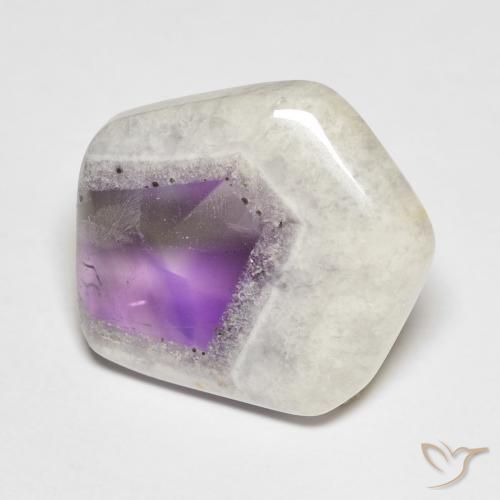Fatia de geodo de ametista multicolorido natural 10,91ct, forma extravagante, transparente