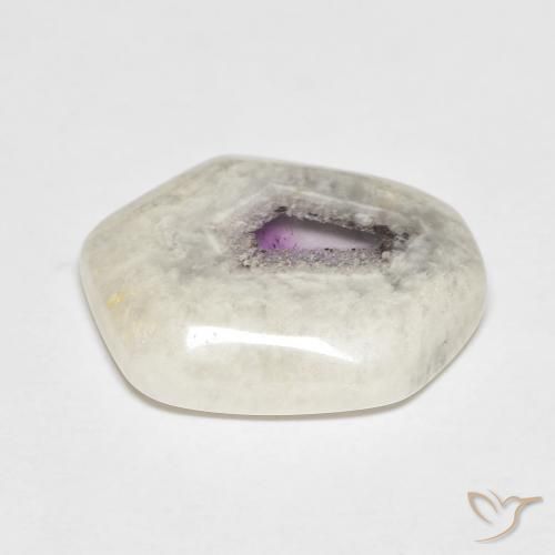 Fatia de geodo de ametista Multicolorido Natural 9.18ct, Chique, Transparente